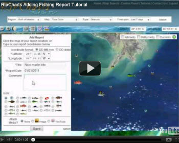 Watch a video tutorial on how to add fishing reports to the map